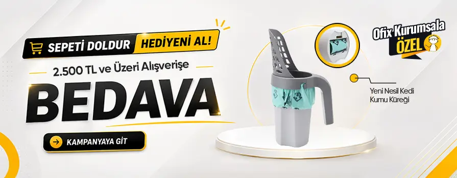 2.500 TL ve Üzeri Alışverişinize Yeni Nesil Kedi Kumu Küreği Aleti BEDAVA!