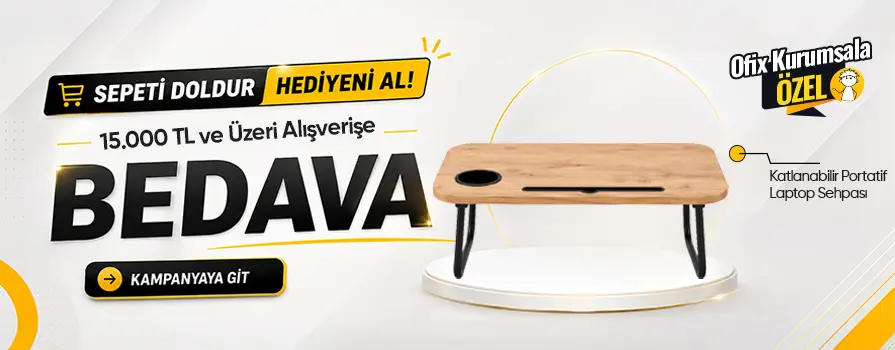 15.000 TL ve Üzeri Alışverişinize Katlanabilir Portatif Laptop Sehpası BEDAVA!