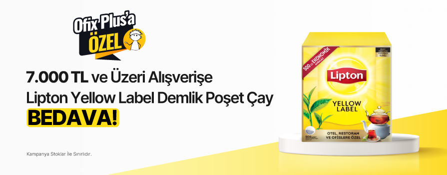 7.000 TL ve Üzeri Alışverişe Lipton Yellow Label Demlik Poşet Çay 3.2 g x 500 Adet BEDAVA!