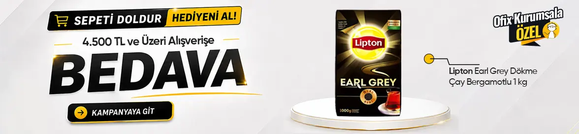 4.500 TL ve Üzeri Alışverişinize Lipton Earl Grey Dökme Çay Bergamotlu 1 kg BEDAVA!HERO