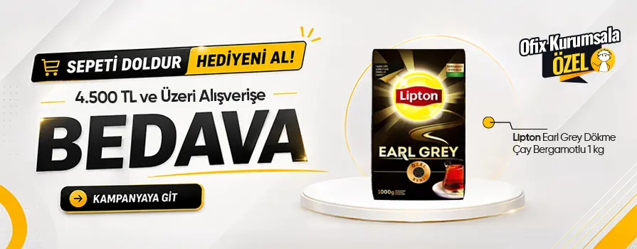 4.500 TL ve Üzeri Alışverişinize Lipton Earl Grey Dökme Çay Bergamotlu 1 kg BEDAVA!
