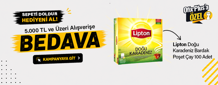 5.000 TL ve Üzeri Alışverişinize Lipton Doğu Karadeniz Bardak Poşet Çay 2 g x 100 Adet BEDAVA!