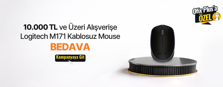 10.000 TL ve Üzeri Alışverişinize Logitech M171 Kablosuz Mouse BEDAVA!