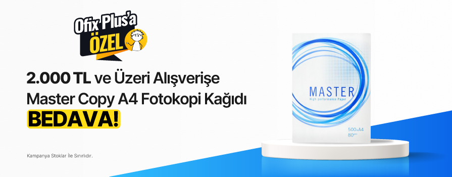 2.000 TL ve Üzeri Alışverişe Master Copy A4 Fotokopi Kağıdı 80 g/m² 500 Yaprak BEDAVA!