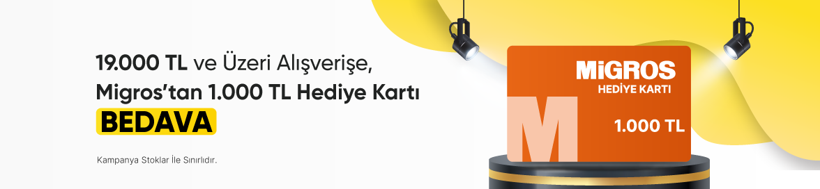 Haziran Ayı’nda 19.000 TL ve Üzeri Alışverişe 1.000 TL Değerinde MİGROS Hediye Kartı Bedava!!HERO