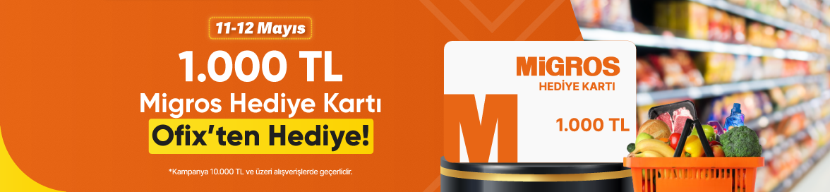 11-12 Mayıs Tarihlerinde 10.000 TL ve Üzeri Alışverişlerde 1.000 TL MİGROS HEDİYE ÇEKİ HEDİYE!HERO