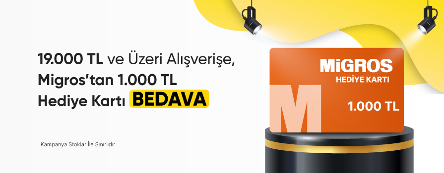 Haziran Ayı’nda 19.000 TL ve Üzeri Alışverişe 1.000 TL Değerinde MİGROS Hediye Kartı Bedava!!