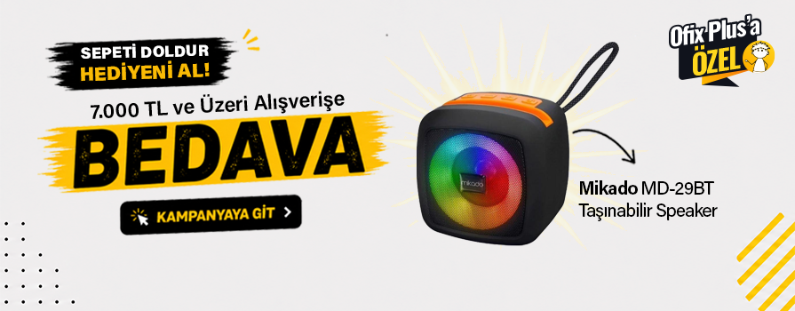 7.000 TL ve Üzeri Alışverişinize Mikado Taşınabilir Speaker BEDAVA!