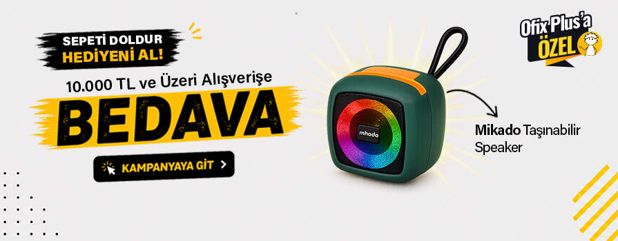10.000 TL ve Üzeri Alışverişinize Mikado Taşınabilir Speaker BEDAVA!