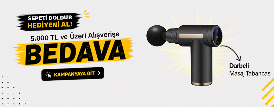5.000 TL ve Üzeri Alışverişinize Dijital Ekran Darbeli Masaj Tabancası Vücut Masaj Aleti BEDAVA!
