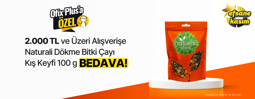 2.000 TL ve Üzeri Alışverişe Naturali Dökme Bitki Çayı Kış Keyfi 100 g BEDAVA!