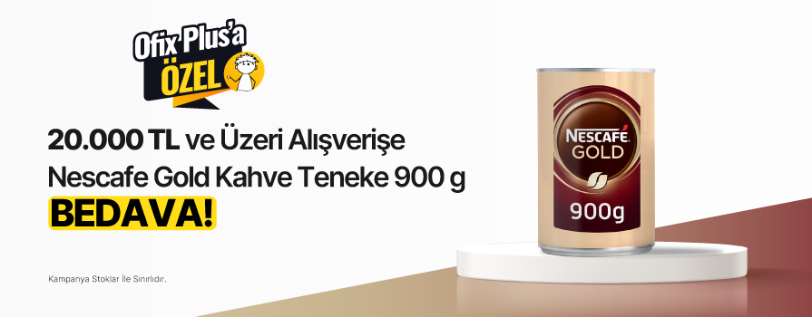 20.000 TL ve Üzeri Alışverişe Nescafe Gold Kahve Teneke 900 g BEDAVA!