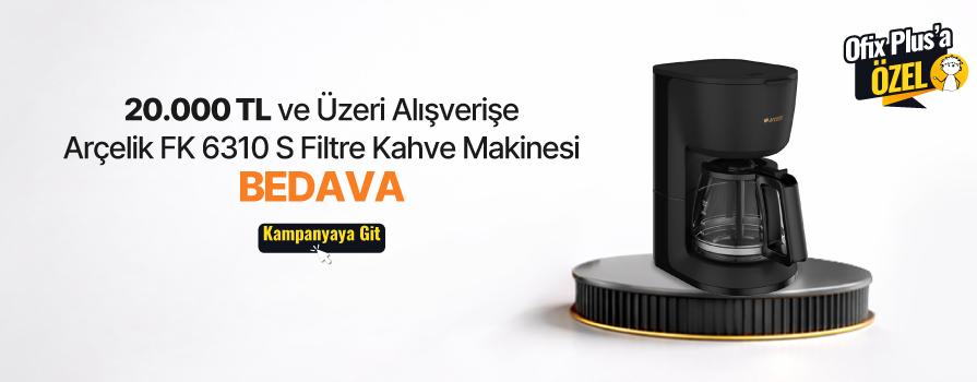 40.000 TL ve Üzeri Alışverişinize Arçelik Filtre Kahve Makinesi BEDAVA!