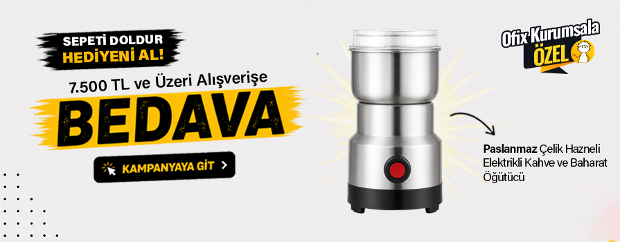 7.500 TL ve Üzeri Alışverişinize Kahve ve Baharat Öğütücü BEDAVA!
