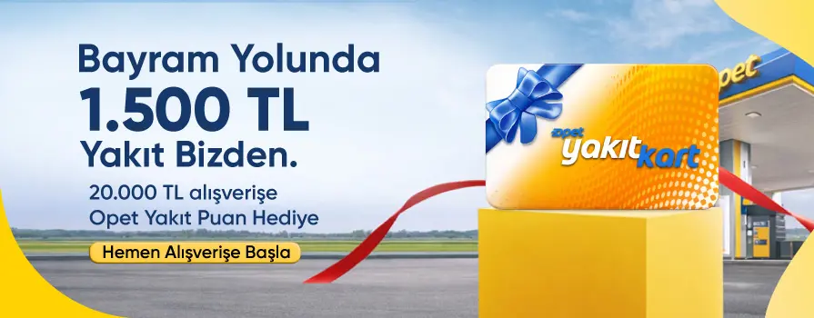 20.000 TL ve Üzeri Alışverişe 1.500 TL Değerinde OPET Hediye Kartı BEDAVA!