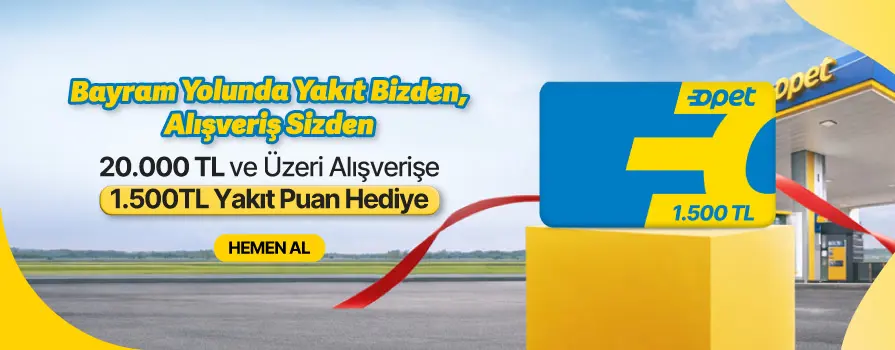 20.000 TL ve Üzeri Alışverişe 1.500 TL Değerinde OPET Hediye Kartı BEDAVA!