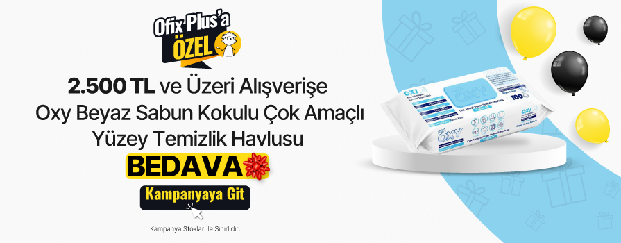 1.250 TL ve Üzeri Alışverişe Oxy Beyaz Sabun Kokulu Çok Amaçlı Yüzey Temizlik Havlusu - 100 Yaprak BEDAVA!