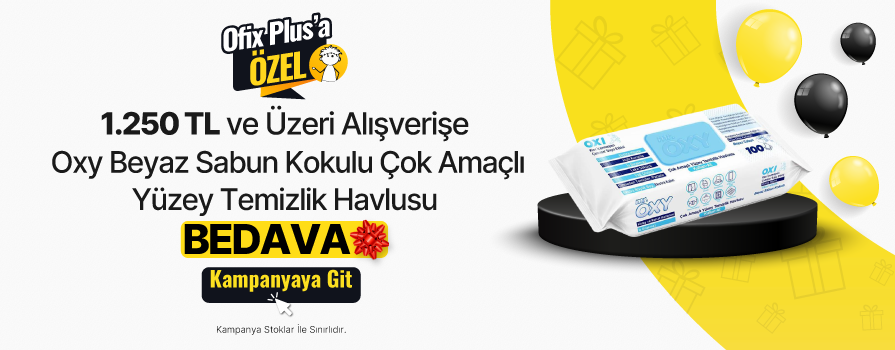 1.250 TL ve Üzeri Alışverişe Oxy Beyaz Sabun Kokulu Çok Amaçlı Yüzey Temizlik Havlusu - 100 Yaprak BEDAVA!