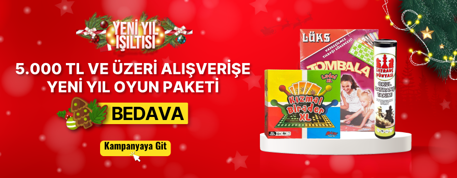 5.000 TL ve Üzeri Alışverişe Yeni Yıl Oyun Paketi BEDAVA!