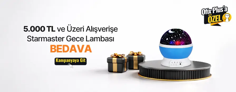 5.000 TL ve Üzeri Alışverişe Starmaster Gece Lambası BEDAVA!