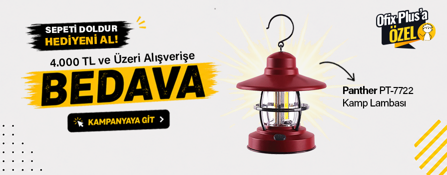 4.000 TL ve Üzeri Alışverişinize Kamp Lambası BEDAVA!