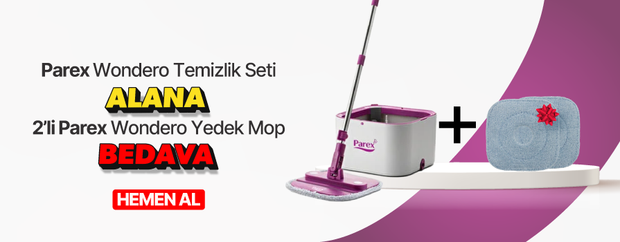 1 Adet Parex Wondero Kirli ve Temiz Suyu Ayıran Temizlik Seti Alana - 2 Adet Parex Wondero Yedek Mop BEDAVA !!!