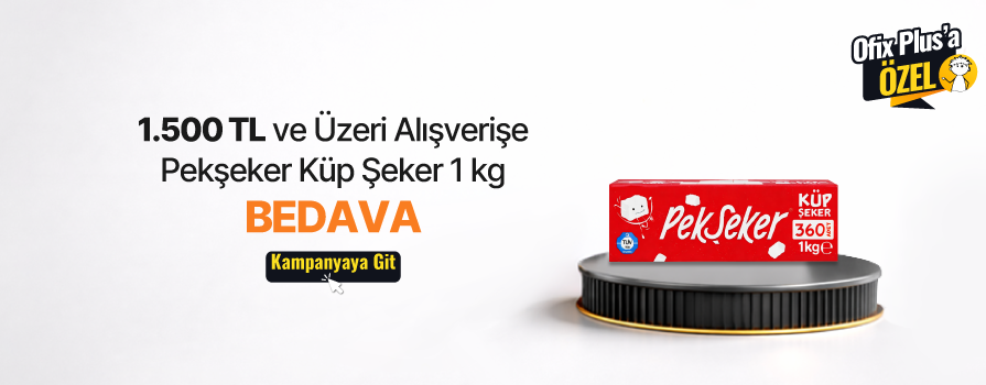 1.500 TL ve Üzeri Alışverişinize Pekşeker Küp Şeker 1 kg 360 Adet BEDAVA!