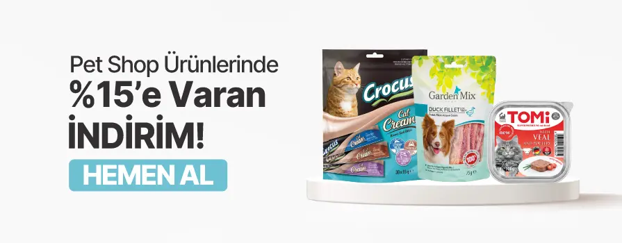 Mart Ay’ı Boyunca Seçili Evcil Hayvan Ürünlerinde %15'e VARAN İNDİRİM!