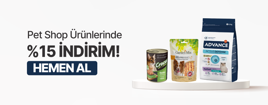Haziran Ay’ı Boyunca Seçili Evcil Hayvan Ürünlerinde %15'e VARAN İNDİRİM!