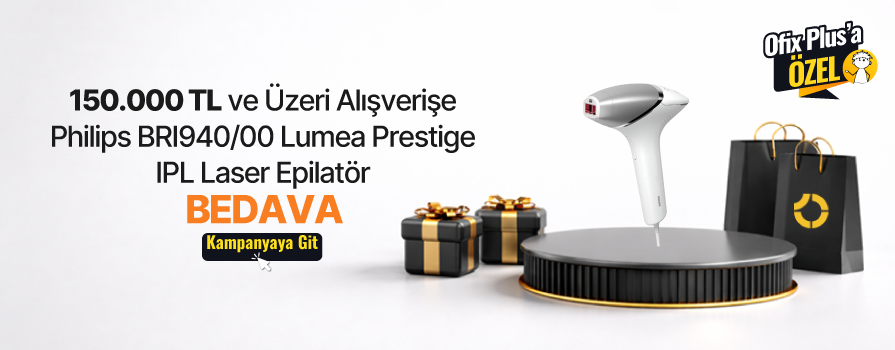 150.000 TL ve Üzeri Alışverişe Philips BRI940/00 Lumea Prestige IPL Laser Epilatör BEDAVA!