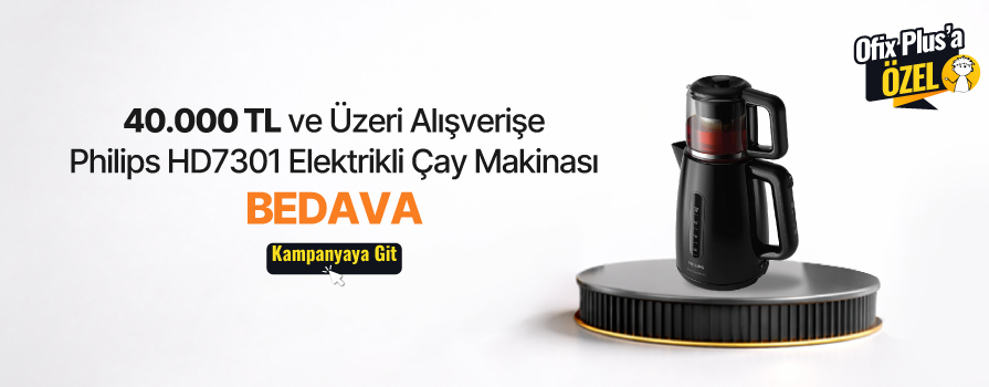 40.000 TL ve Üzeri Alışverişinize Philips Elektrikli Çay Makinası - Siyah BEDAVA!