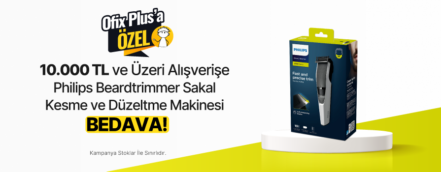10.000 TL ve Üzeri Alışverişe Philips BT3206/14 Beardtrimmer Sakal Kesme ve Düzeltme Makinesi BEDAVA!	