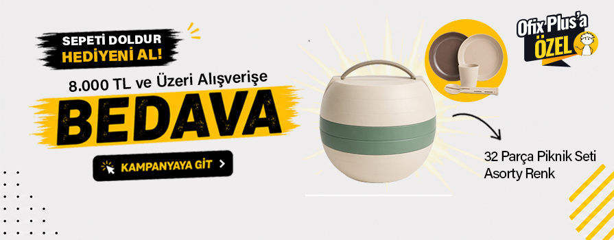 8.000 TL ve Üzeri Alışverişinize Piknik Seti Asorty Renk BEDAVA!