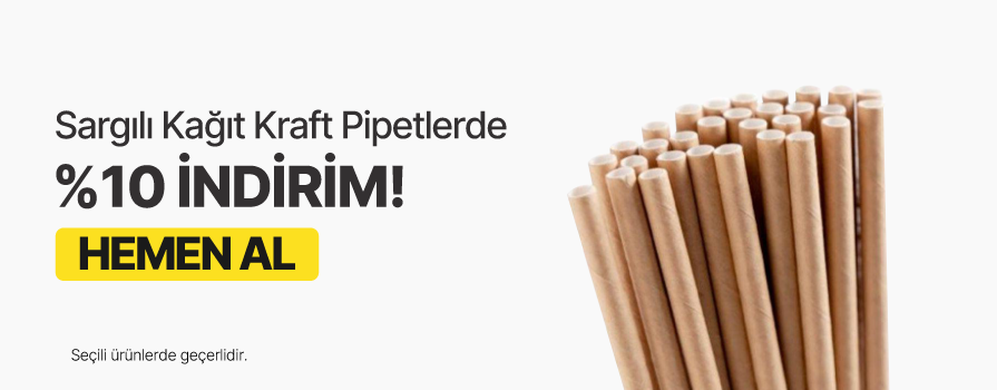 Eylül Ay’ı Boyunca Seçili Kraft Kağıt Pipet Ürünlerinde %10 İNDİRİM!