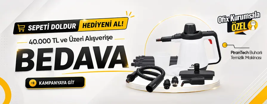 40.000 TL ve Üzeri Alışverişinize Buharlı Temizlik Makinası BEDAVA!