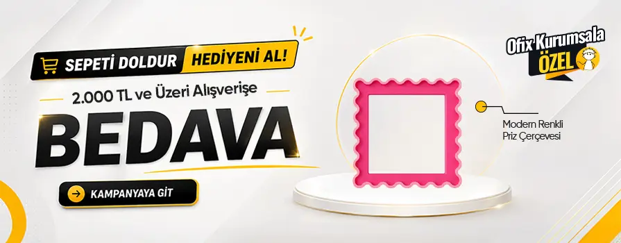 2.000 TL ve Üzeri Alışverişinize Modern Renkli Priz Çerçevesi BEDAVA!