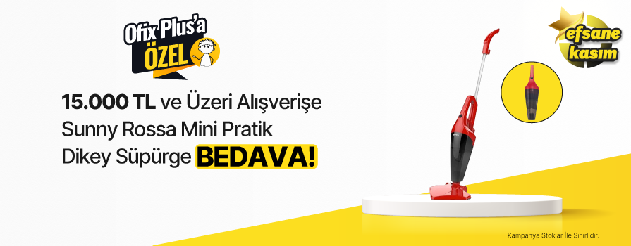 15.000 TL ve Üzeri Alışverişe Sunny Rossa Mini Pratik Dikey Süpürge - Kırmızı BEDAVA!