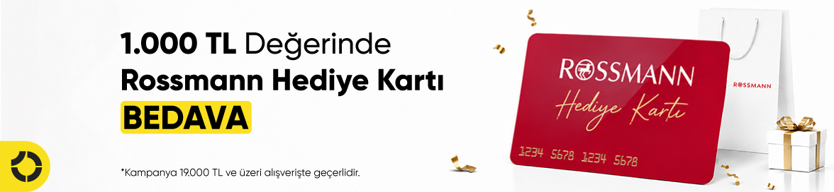 Temmuz Ayı’nda 19.000 TL ve Üzeri Alışverişe 1.000 TL Değerinde ROSSMANN Hediye Kartı Bedava!!HERO