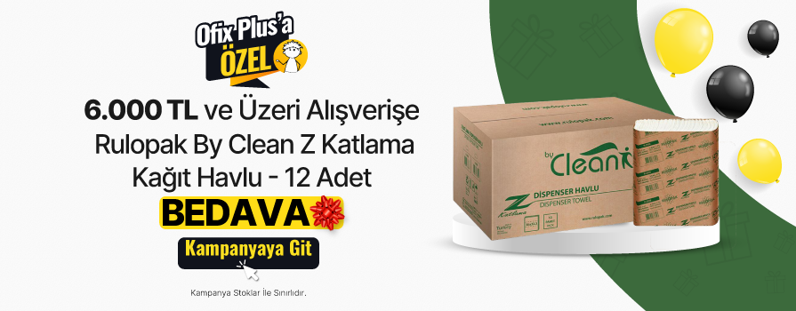 4.000 TL ve Üzeri Alışverişe Rulopak By Clean Z Katlama Kağıt Havlu 2 Katlı 20 x 22.5 cm 150 Yaprak - 12 Adet BEDAVA!