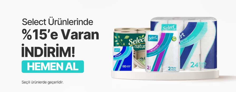 Kasım Ay’ı Boyunca Seçili Select Ürünlerinde %15'e Varan İNDİRİM!