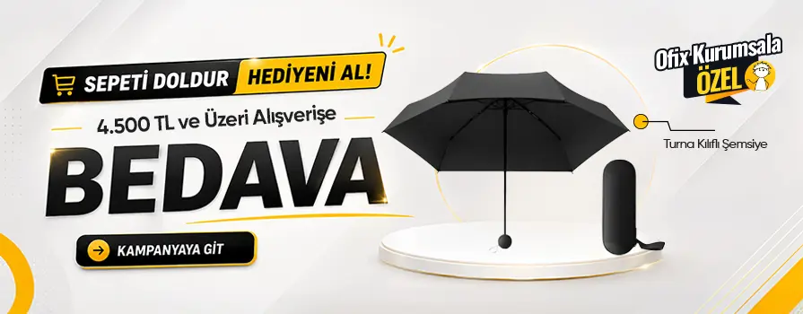 4.500 TL ve Üzeri Alışverişinize Turna Kılıflı Şemsiye - Seyahat Tip BEDAVA!