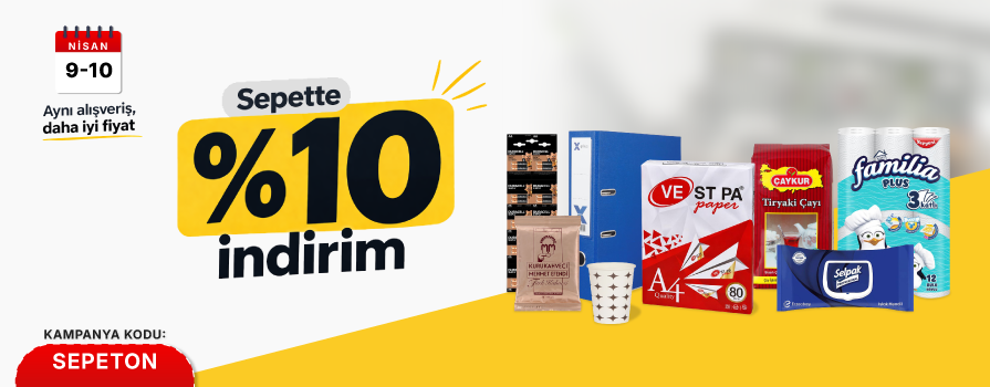 Sepette 5.000 TL Üzeri Anında %10 İNDİRİM!