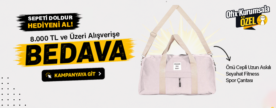 8.000 TL ve Üzeri Alışverişinize Fitness Spor Çantası BEDAVA!