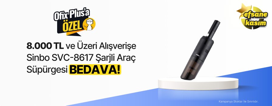 8.000 TL ve Üzeri Alışverişe Sinbo SVC-8617 Şarjli Araç Süpürgesi - Siyah BEDAVA!