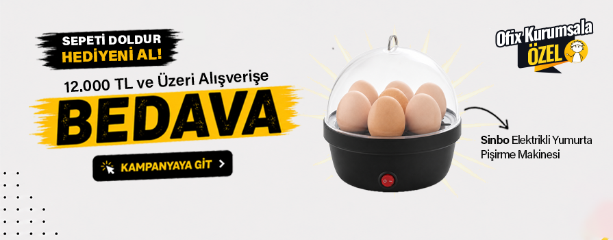 12.000 TL ve Üzeri Alışverişinize Yumurta Haşlama Cihazı BEDAVA!