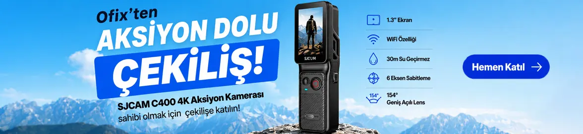 2.000 TL ve Üzeri Alışverişinize 30m Su Geçirmez Geniş Açılı Aksiyon Kamerası KAZANMA ŞANSI !HERO