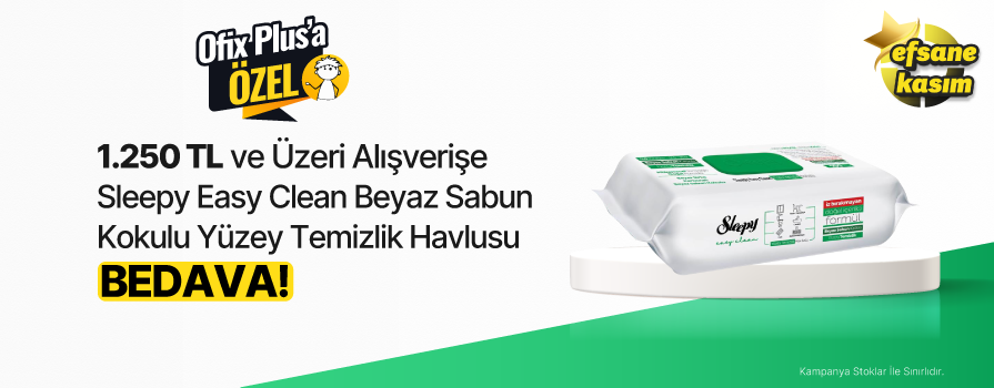 1.250 TL ve Üzeri Alışverişe Sleepy Easy Clean Beyaz Sabun Kokulu Yüzey Temizlik Havlusu - 100 Yaprak BEDAVA!