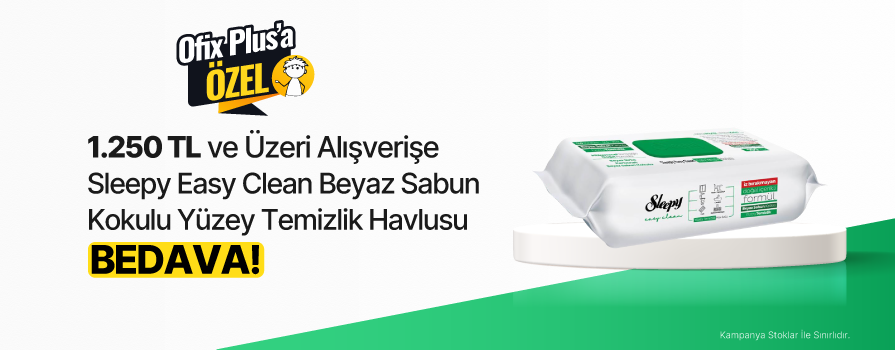 1.250 TL ve Üzeri Alışverişe Sleepy Easy Clean Beyaz Sabun Kokulu Yüzey Temizlik Havlusu - 100 Yaprak BEDAVA!