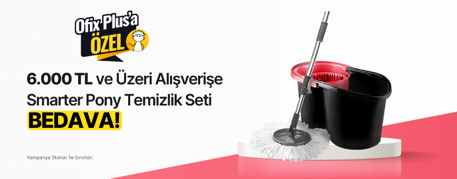 6.000 TL ve Üzeri Alışverişe Smarter Pony Döner Başlıklı Temizlik Seti BEDAVA!