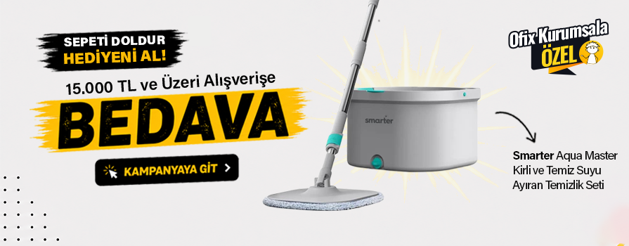 15.000 TL ve Üzeri Alışverişinize Smarter Aqua Master Kirli ve Temiz Suyu Ayıran Temizlik Seti BEDAVA!
